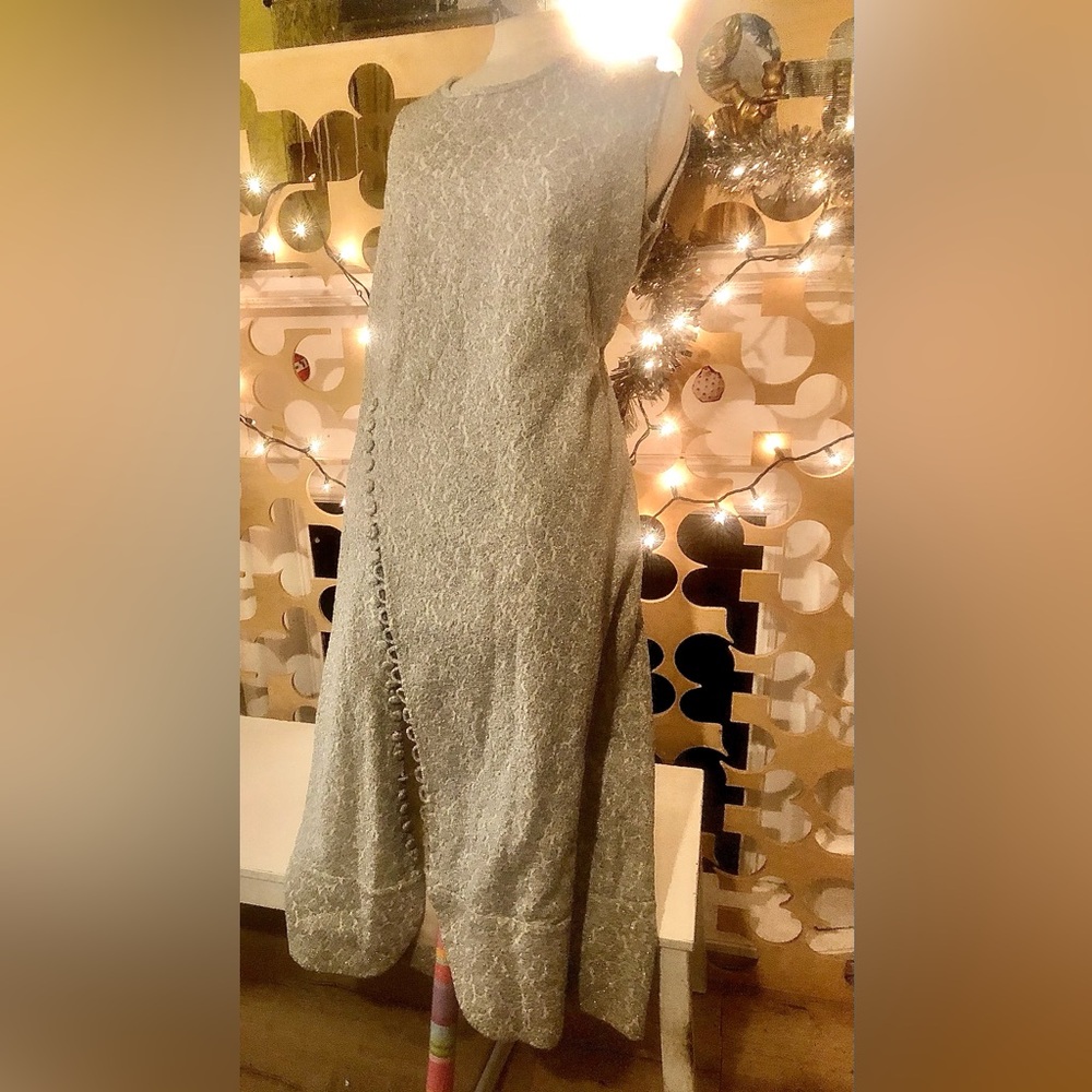 Elegant Gray vintage stretch Sleeveless Dress James Bond movie like